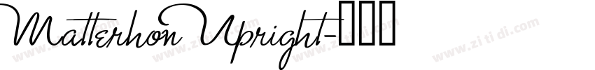 Matterhon Upright字体转换